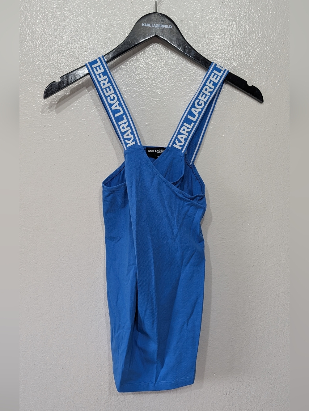 Karl Lagerfeld Royal Blue Logo Strap Tank